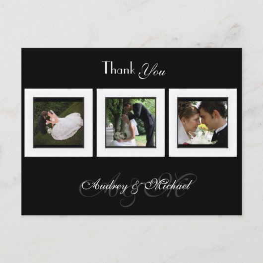 Carte Postale do-it-yourself COULEUR/MARIAGE PHOTOS MERCI (Devant)