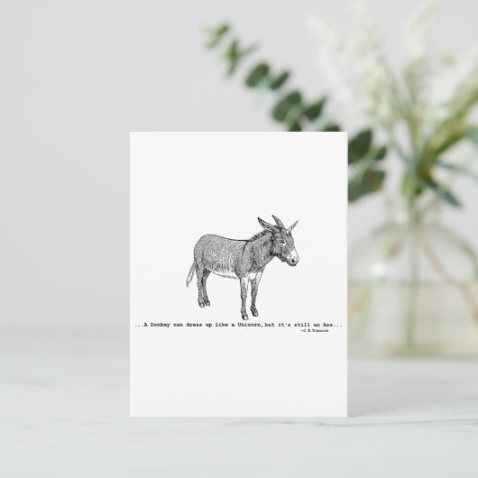 Carte Postale do-it-yourself DonkeyUnicorn ver2 (Debout devant)