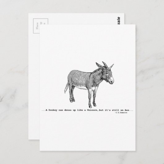 Carte Postale do-it-yourself DonkeyUnicorn ver2 (Devant / Derrière)