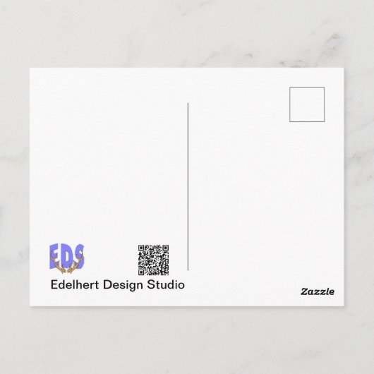 Carte postale do-it-yourself Fleur blanche (Dos)