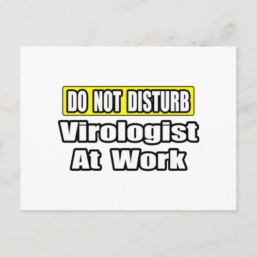 Carte Postale Do Not Disturb...Virologist At Work (Devant)