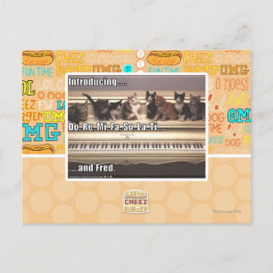 Carte Postale Do, Re, Mi, Fa, Alors, La, Ti, Fred