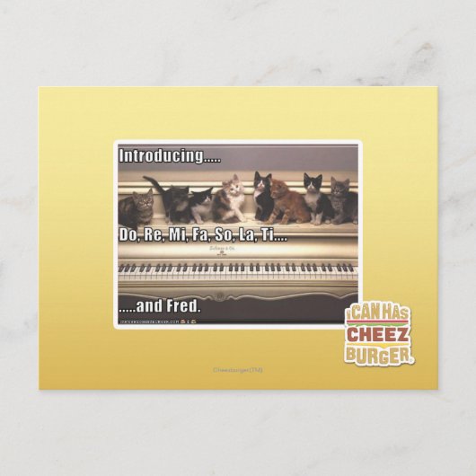 Carte Postale Do, Re, Mi, Fa, Alors, La, Ti, Fred (Devant)