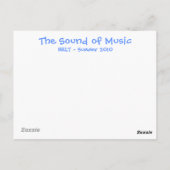 Carte Postale Do Re Mi Fa So La Ti Do (Dos)