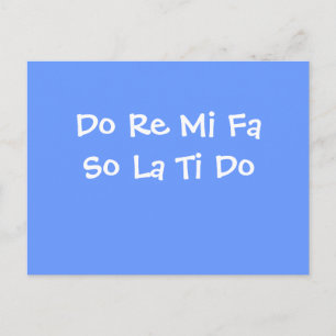 Carte Postale Do Re Mi Fa So La Ti Do