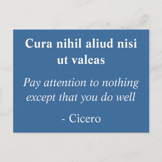 Carte Postale Do well - Citation inspirante de Cicero (Devant)