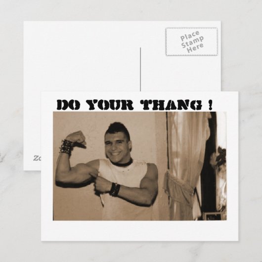 Carte Postale Do your thang ! (Devant / Derrière)