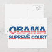Carte postale d'Obama pour la Cour suprême (Devant / Derrière)