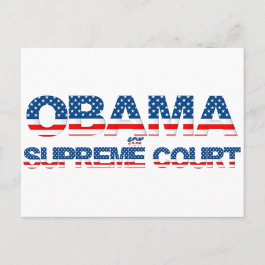 Carte postale d'Obama pour la Cour suprême (Devant)