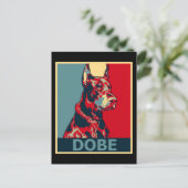 Carte Postale Doberman esthétique Portrait de chien Dobe Hope (Debout devant)