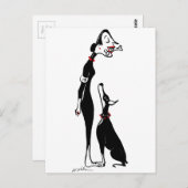 Carte Postale Doberman et Doberwoman (Devant / Derrière)