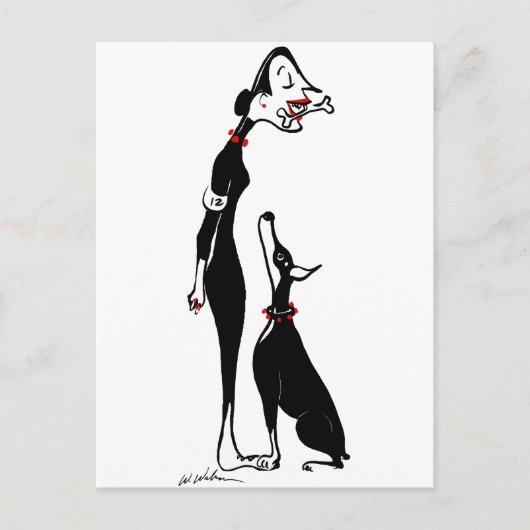 Carte Postale Doberman et Doberwoman (Devant)