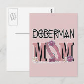 Carte Postale Doberman MOM (Devant / Derrière)