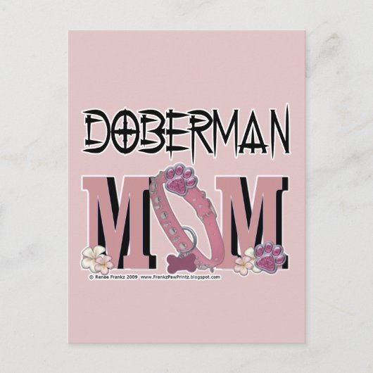 Carte Postale Doberman MOM (Devant)