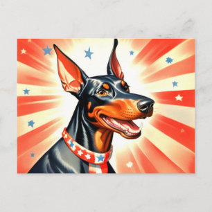 Carte Postale Doberman Pinscher