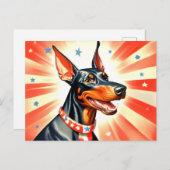 Carte Postale Doberman Pinscher (Devant / Derrière)