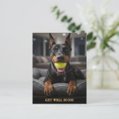 Carte postale Doberman Pinscher adorable pour un r (Debout devant)