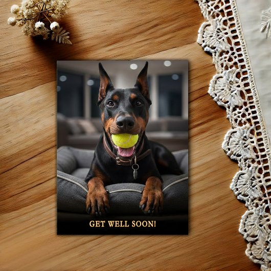Carte postale Doberman Pinscher adorable pour un r