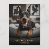 Carte postale Doberman Pinscher adorable pour un r (Devant)