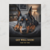 Carte postale Doberman Pinscher adorable pour un r (Devant)