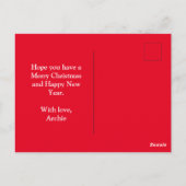 Carte Postale Doberman Pinscher Chien Silhouette R Joyeux Noël (Dos)