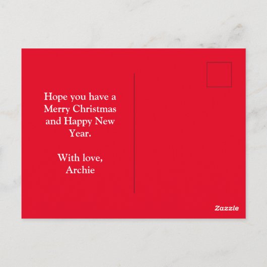 Carte Postale Doberman Pinscher Chien Silhouette R Joyeux Noël (Dos)