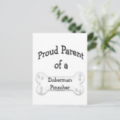 Carte Postale Doberman Pinscher Fier Parent (Debout devant)