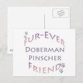 Carte Postale Doberman Pinscher Furever (Devant / Derrière)