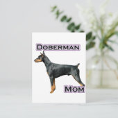 Carte Postale Doberman Pinscher Maman 4 (Debout devant)