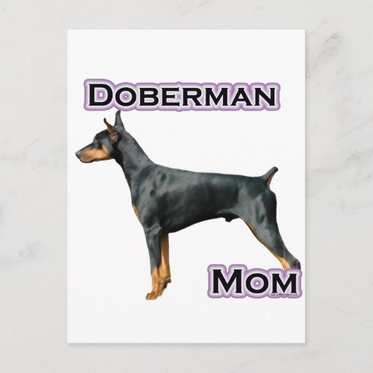 Carte Postale Doberman Pinscher Maman 4 (Devant)