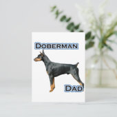 Carte Postale Doberman Pinscher Papa 4 (Debout devant)