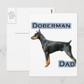 Carte Postale Doberman Pinscher Papa 4 (Devant / Derrière)