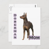 Carte Postale Doberman rouille Maman 4 (Devant / Derrière)