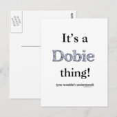 Carte Postale Dobie Thing (Devant / Derrière)