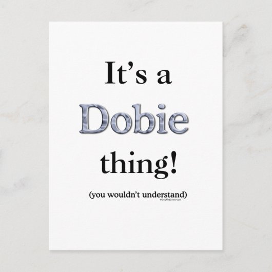Carte Postale Dobie Thing (Devant)
