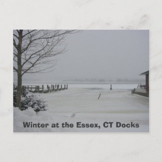 Carte Postale Dock Essex, Hiver à l'Essex, Docks CT