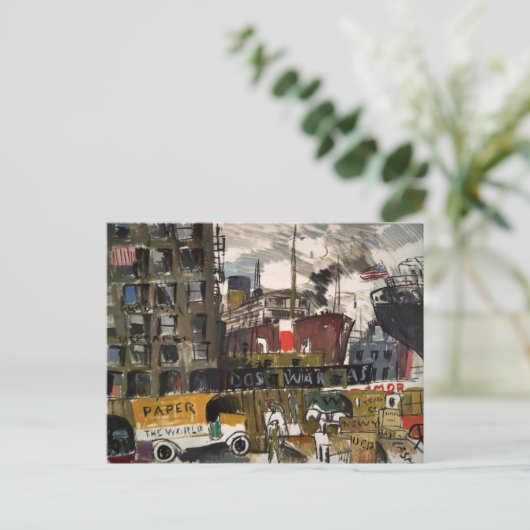 Carte Postale Docks de New York | Joaquín Torres-García (Debout devant)