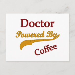 Carte Postale Docteur Alimenté Par Le Café