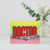 CARTE POSTALE DOCTEUR BIG RED DE LOGO D'OPTOMÉTRISTE (Debout devant)