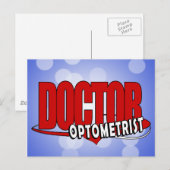 CARTE POSTALE DOCTEUR BIG RED DE LOGO D'OPTOMÉTRISTE (Devant / Derrière)