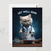 Carte Postale Docteur Chatton Prompt rétablissement (Devant / Derrière)