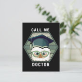 Carte Postale Docteur diplômé PHD Lama Alpacadorable (Debout devant)