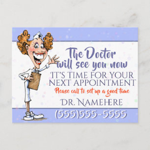 Carte Postale Docteur Medical Appointment Reminder Customizable