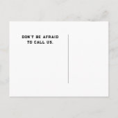 Carte postale d'octobre Halloween pour agent immob (Dos)