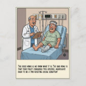 Carte Postale Doctor Examines Male Patient With Rash Get Well (Devant)