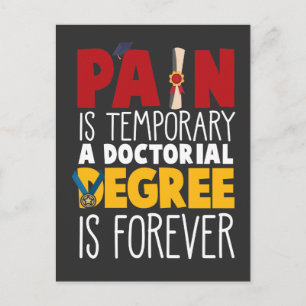 Carte Postale Doctorat Doctorat Doctorat étudiant Docteur Collèg