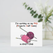 Carte Postale Doctorat en Tricot (Debout devant)