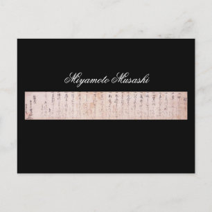 Carte Postale Document écrit par Miyamoto Musashi, vers 1600