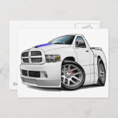 Carte Postale Dodge SRT10 Blancs (Devant / Derrière)