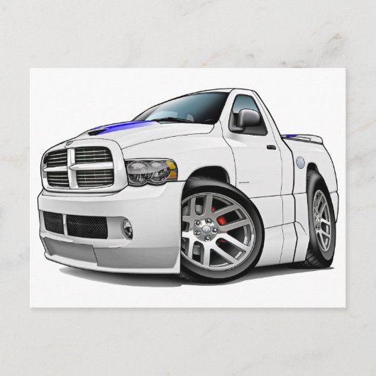 Carte Postale Dodge SRT10 Blancs (Devant)